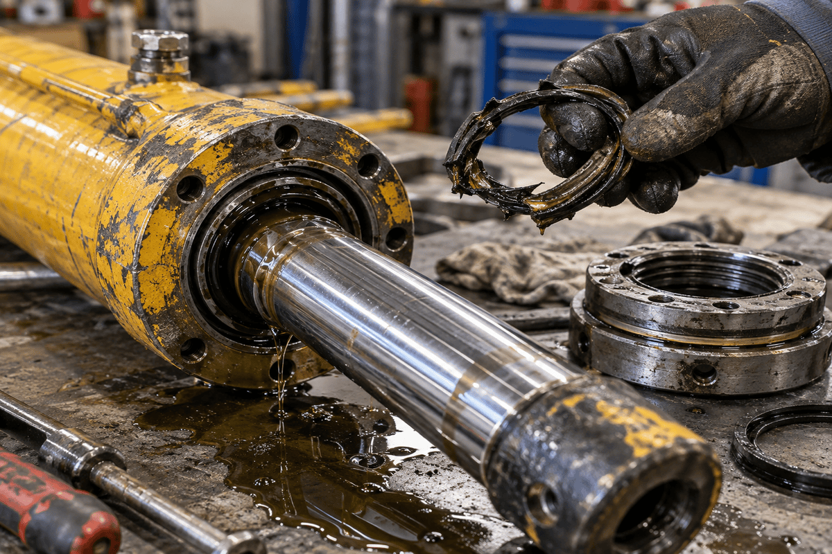 Únik oleja z hydraulického valca: Prečo k nemu dochádza a kedy už len výmena manžety nestačí?